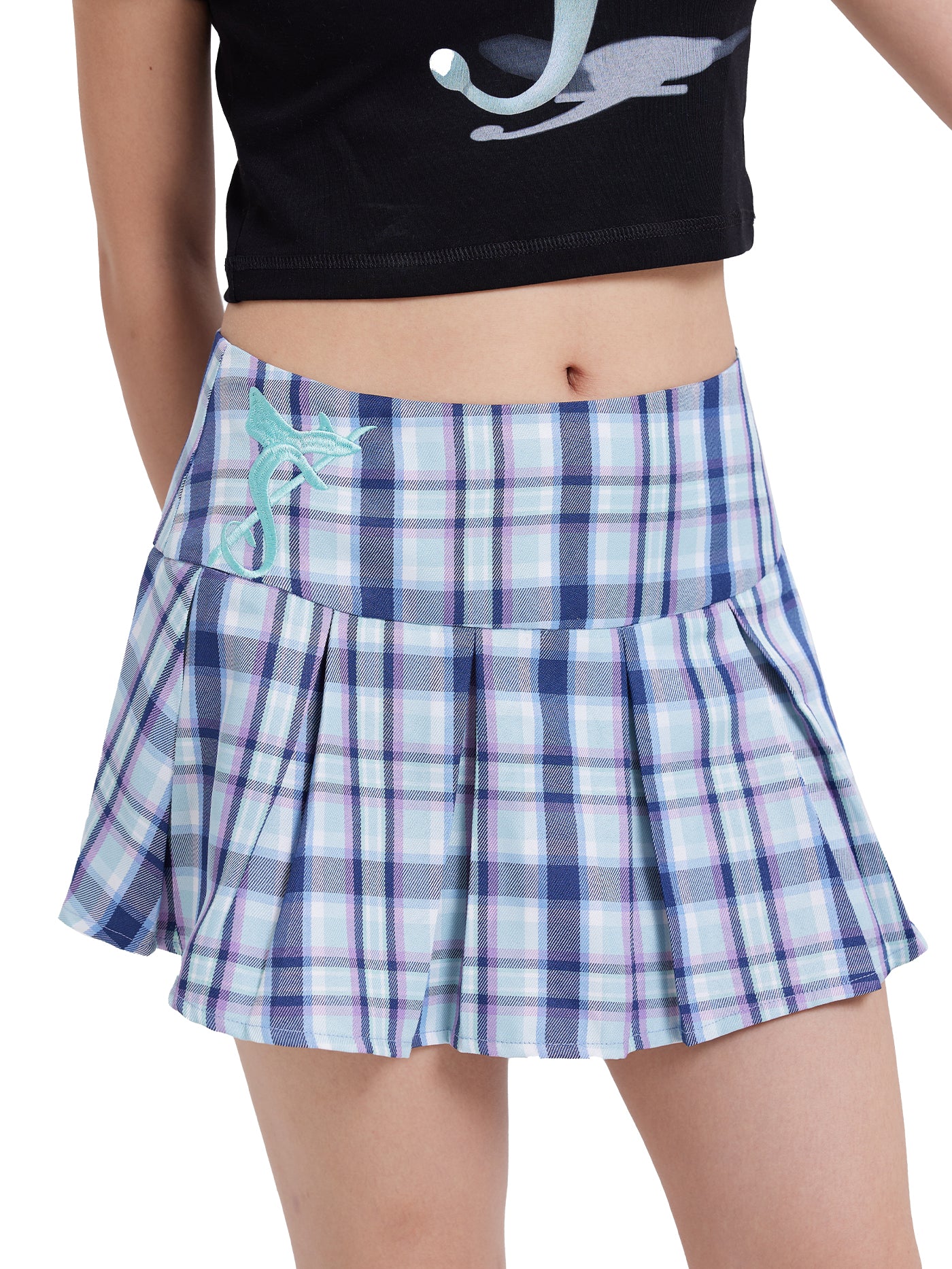 Pleat Check skirt